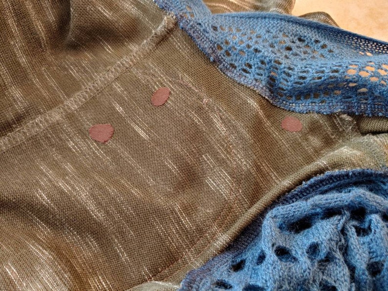 Big Dog Open Cardigan Size S-M; upcycled sweater coat womens lightweight layers hippie mens nomad jacket bohemian boho festival coat green