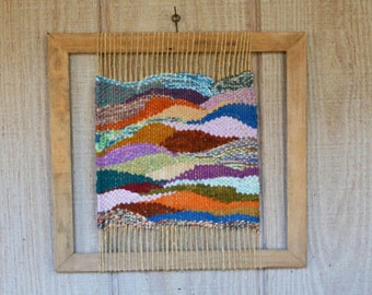 one-of-a-kind, handmade, weaving, tapestry, wall decor, abstract art, modern farmhouse, colorful