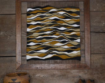 Tejido, tapiz, hecho a mano, pieza única, arte abstracto, casa de campo moderna