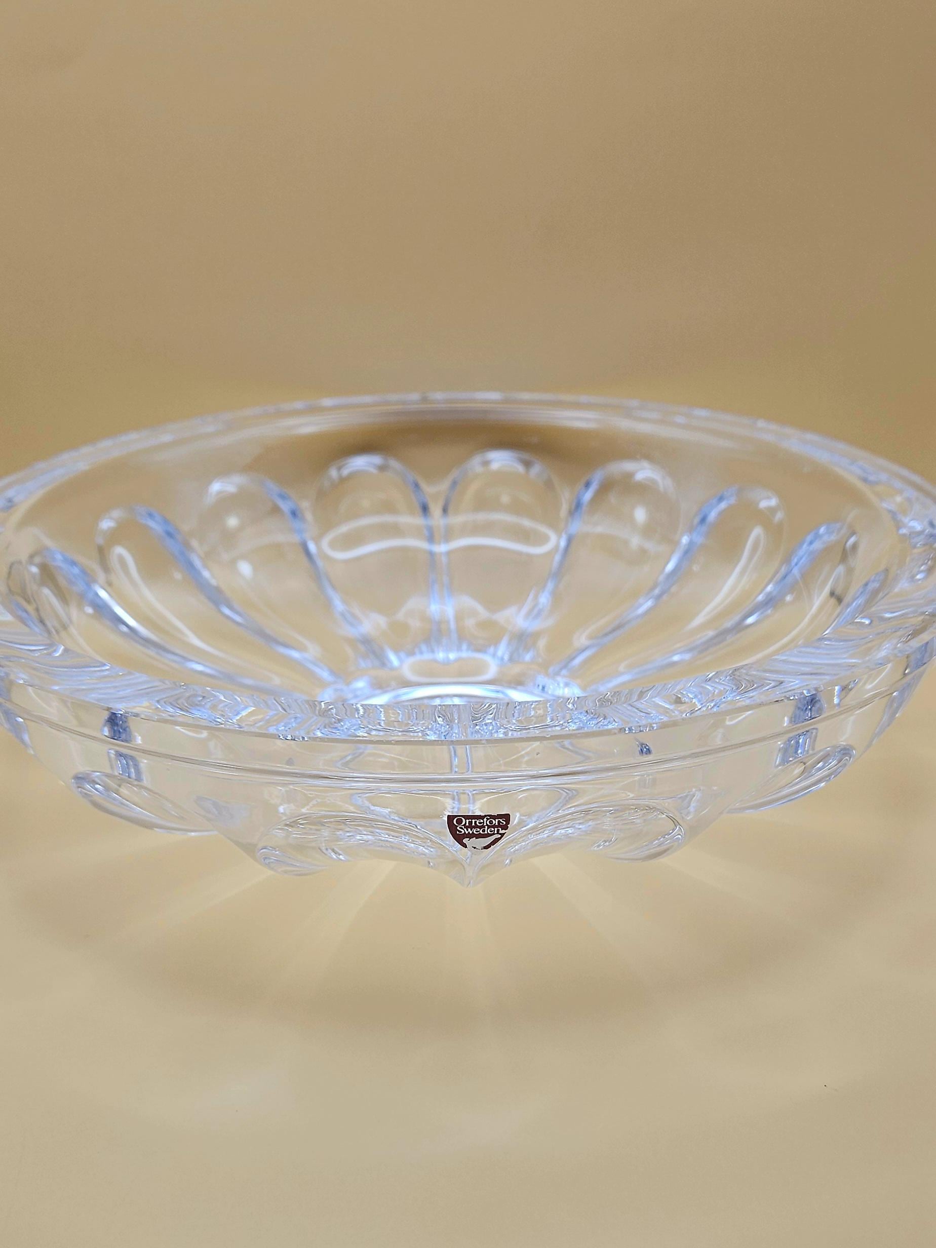 Orrefors Gunnar Cyrén クリスタル センターピース ボウル