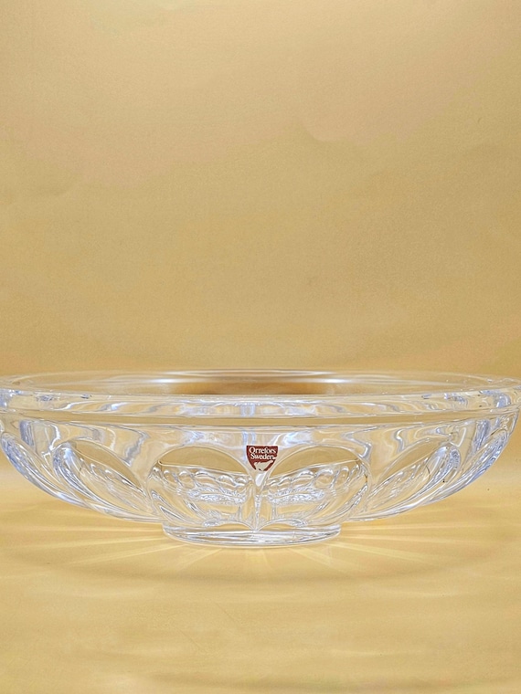 Orrefors Gunnar Cyrén クリスタル センターピース ボウル