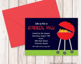 bbq invite wording etsy