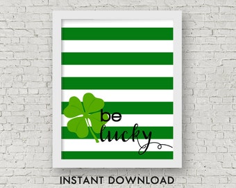 St. Patrick's Day Art, sofortiger Download, Frühling bedruckbar, 8x10 JPG und 8,5x11 PDF