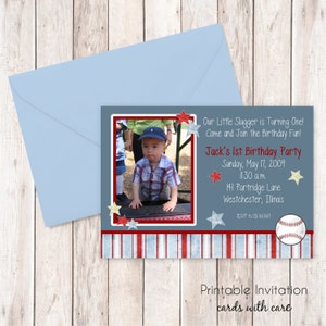 Baseball Invitation, Invitation imprimable Design, texte personnalisé, fichier JPEG