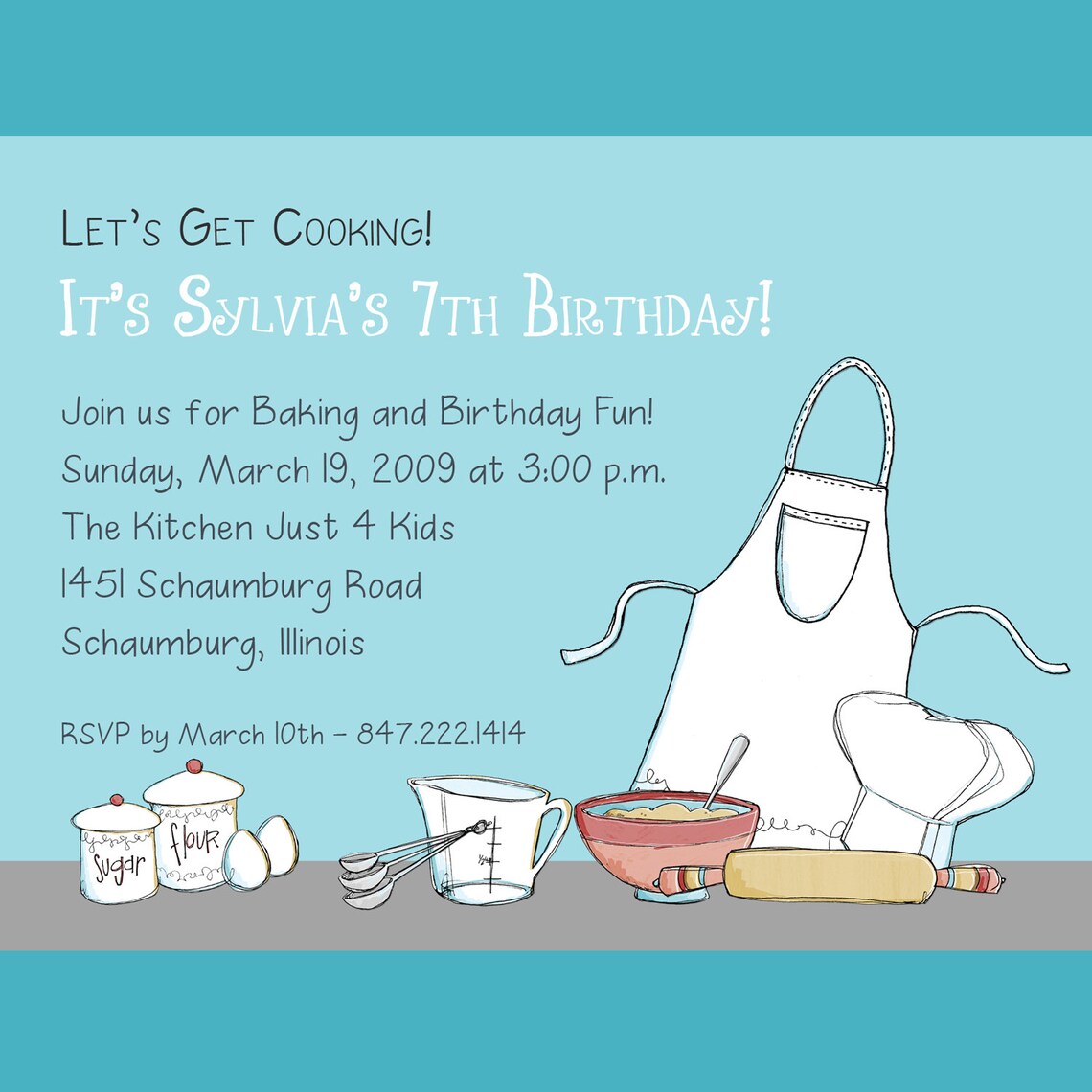 Cooking Party Invitation Printable Invitation Custom - Etsy