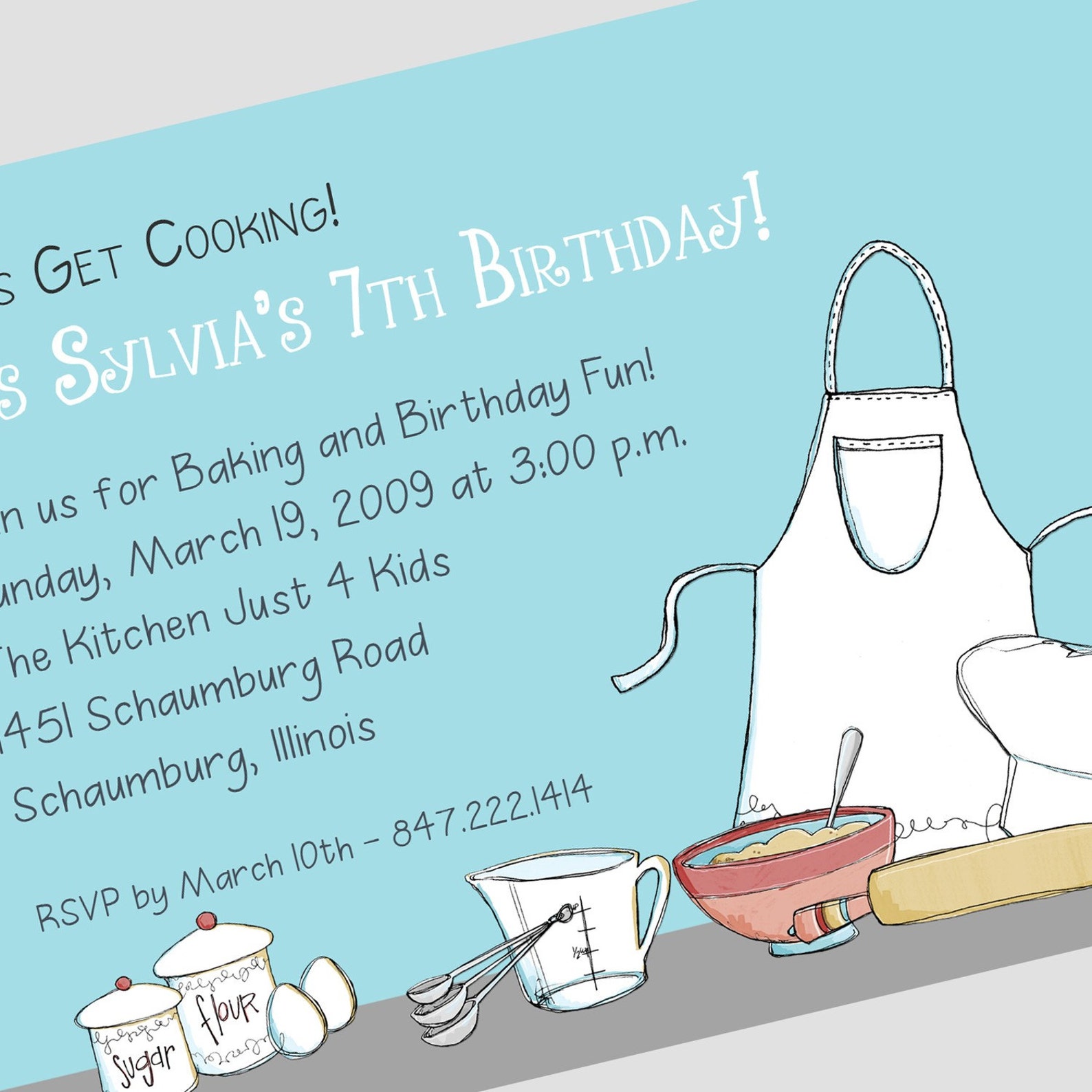 Cooking Party Invitation Printable Invitation Custom Etsy