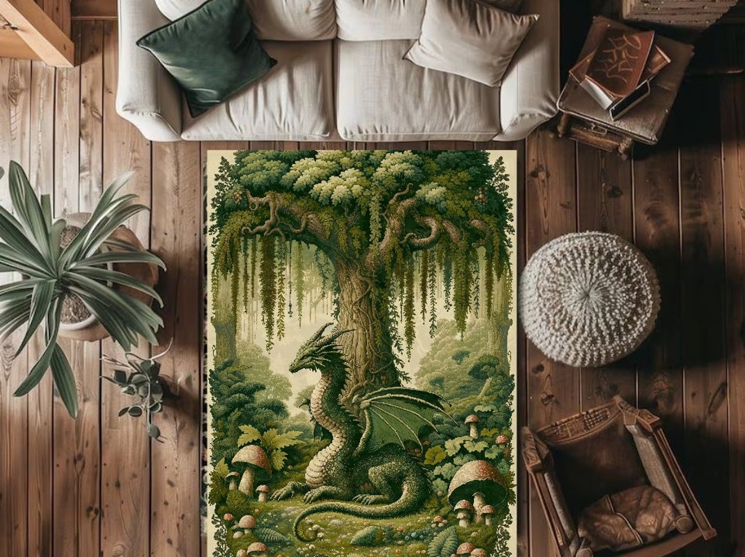 Fantasy Inspired Area Rug Dark Academia Gothic Book Nook Decor ...