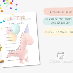 Geburtstags Interview für Kinder - kreative Vorlagen um wertvolle Erinnerungen zu sammeln, Kindergeburtstag, Geburstagsinterview, Montessori