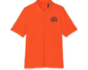 Polo de rendimiento bordado STEM Squad: poliéster reciclado, UPF 50+