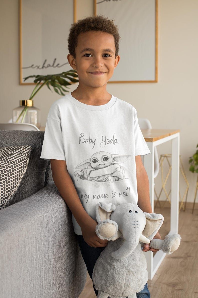 Grogu My Name Is Not Baby Yoda Kids T-Shirt | Star Wars image 2