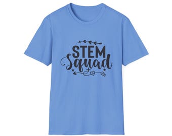 Camiseta STEM Squad, regalo para amantes de la ciencia, camiseta ligera de algodón.