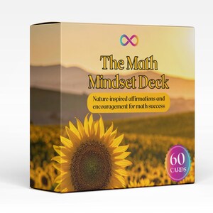 Math Confidence Deck | 60 Affirmation and Reflection Cards for Students, Teachers, Tutors & Homeschool | Growth Mindset Math