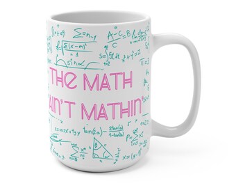 Taza divertida de matemáticas, regalo sarcástico para profesores, taza de cerámica blanca