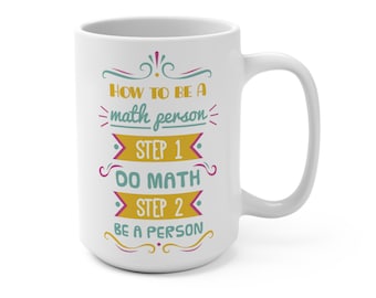 Taza de 15 oz de persona matemática