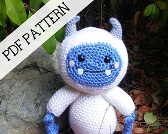 PATTERN: Yeti Amigurumi Stuffed Toy Crochet