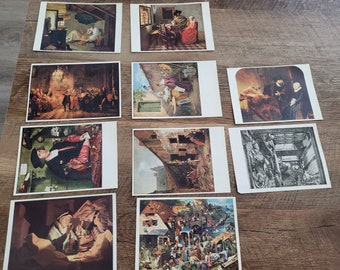 Lot of 10 Vintage Unused Tourist Art Postcards from Berlin, Germany 1940s/1950s