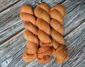 OOAK Orange You Glad It's Autumn Dyed Yarn Tonal Colorway
