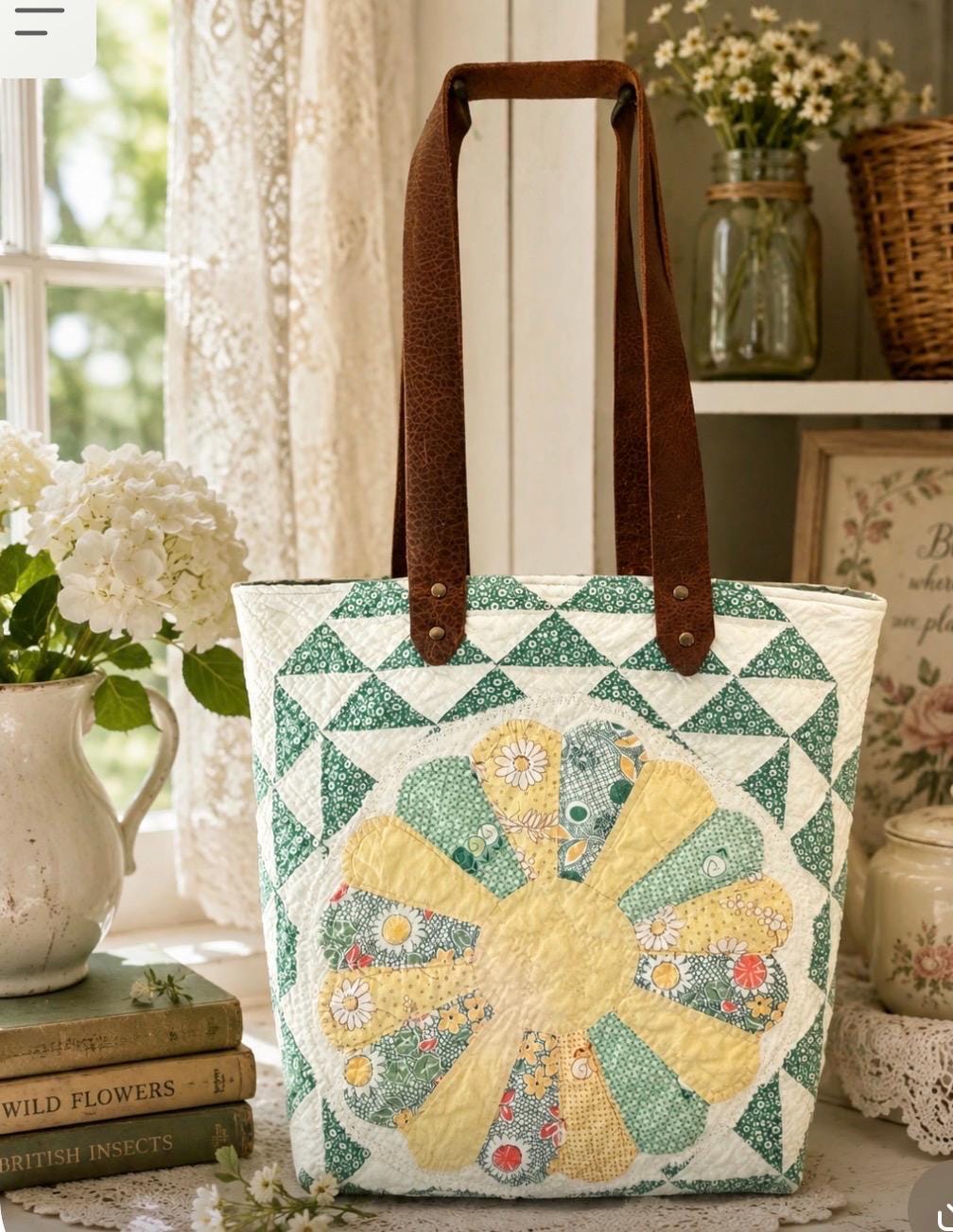 Grandmothers Flower Garden Quilt Bag - Etsy