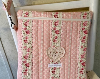 Cross Stitch Project Bag, 13 x 11 Quilted, Fully Lined, Large