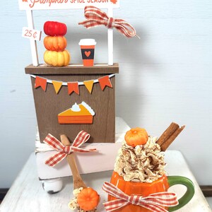 Mini Pumpkin Spice Mug With Faux Whipped Cream, Mini Pumpkin Spoon ...