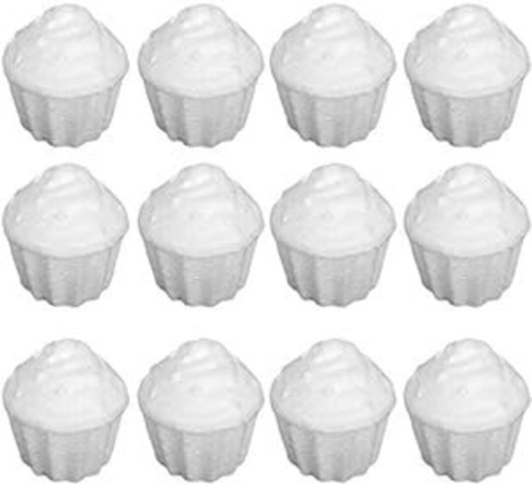 12 Pc Foam Cupcake Dummies Styrofoam Etsy