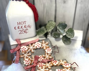 Fake Gingerbread Cookies, Cookies On Baking Tray, Christmas Cookie Ornament