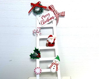 Miniature Christmas Ladder For Tiered Trays, Christmas Decor, Christmas Tiered Tray Decor