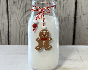 Fake Bottle Of Milk, Milk For Santa, Christmas Decor, Tiered Tray Decor