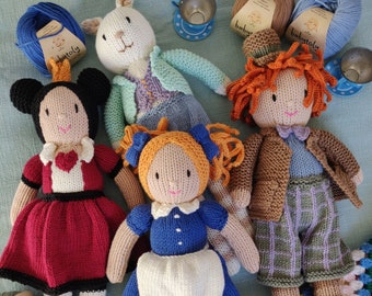 PDF Knitting Pattern - Wonderland Pals