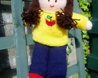 PDF Knitting Pattern - Dressing-Up Doll