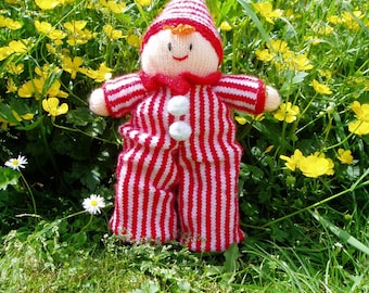 PDF Knitting Pattern - Clown