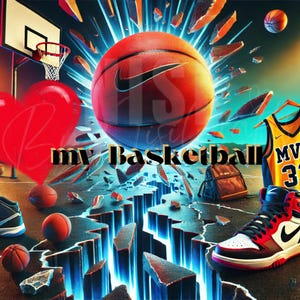 Love My Basketball Valentine&#39;s Day PNG, Tumbler Wrap, Sublimation, Cute Valentine&#39;s Day Shirt, Cute File, PNG, Digital File PNG