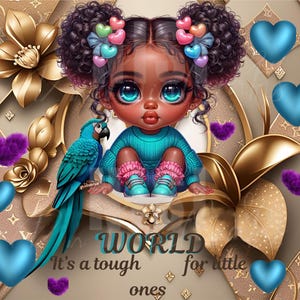 Little Girl Love Hearts Valentine&#39;s Day PNG, Tumbler Wrap, Sublimation, Cute Valentine&#39;s Day Shirt, Cute File, PNG, Digital File PNG