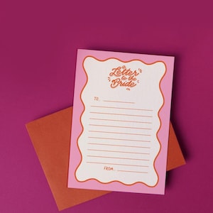 Illustriert A Brief an die Braut Print A6 Karte mit Umschlag