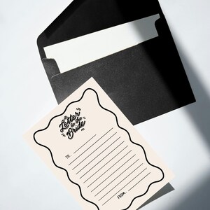 Carte imprimée A6 Lettre à la mariée illustrée avec enveloppe