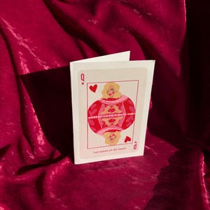 Geïllustreerde Valentijnsdag wenskaart voor meisje met blond haar