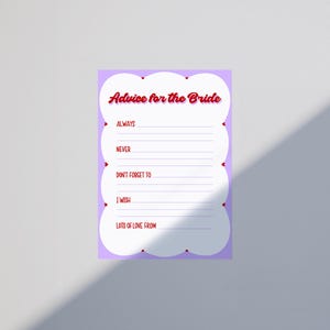 Geïllustreerd advies voor de bruid Print A6 kaart met envelop