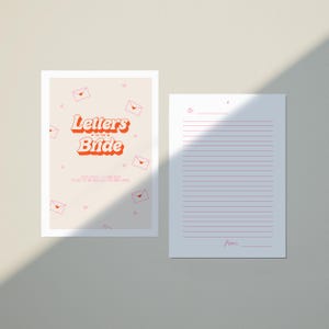 Cartas ilustradas personalizadas para la novia, tarjetas A6 con sobre