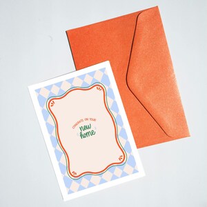 Custom Illustrated Gefeliciteerd met je New Home A6-wenskaart