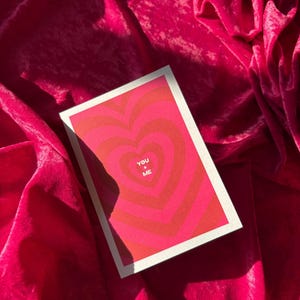 Biglietto d'auguri illustrato per San Valentino "TU + IO"