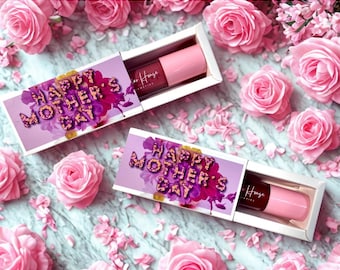 Mothers Day Lip Gloss GiftBox– Natural, Flavored, Pigmented ,hydrating, moisturizing, beeswax lip balm, organic balm, Custom Mom Gifts