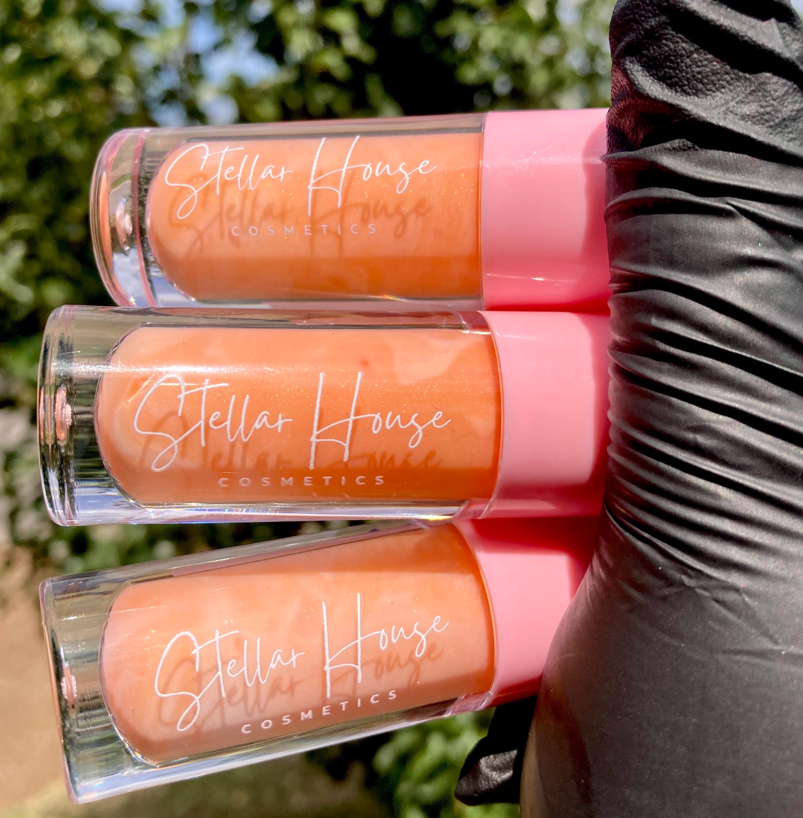 Peaches and Cream Lip Gloss - Butter Gloss - Peachy Nude Color Lip Gloss- “Peach Dolce”  - Peaches and Cream Flavored Natural Ingredients
