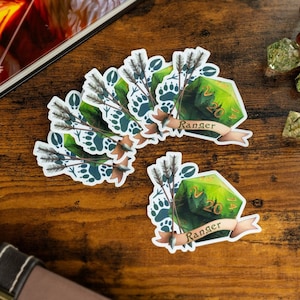 DnD Ranger Vinyl Sticker matte, handmade