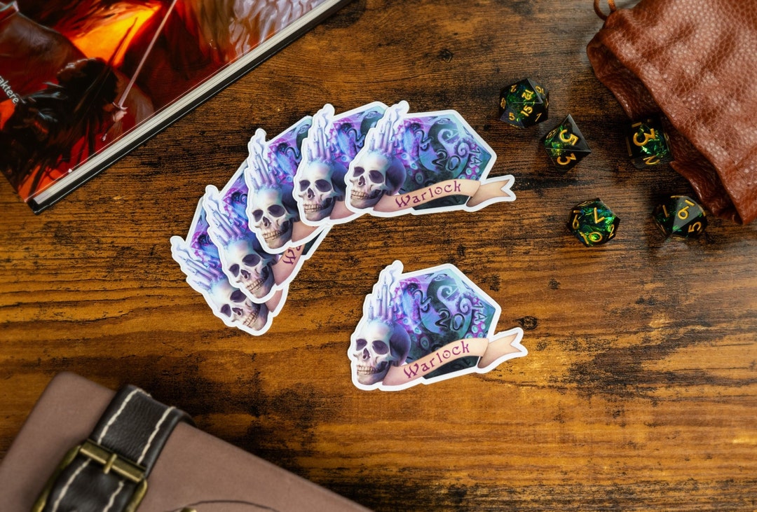 Warlock Sticker Dnd Warlock Vinyl Sticker Matte, Handmade - Etsy