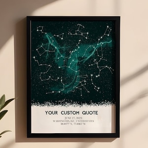 Personalisierte Sternenkarte Sternenkarte Poster Personalisiertes Nachtlicht Personalisierter Nachthimmel Druck Romantisches Geschenk für Sie oder Ihn Geschenk zum Jahrestag