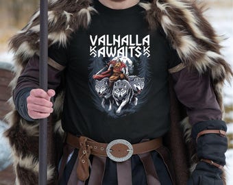 Viking Men shirt, Thors Hammer, Valhalla, Unisex T-Shirt, Norse Mythology Tee, Pagan Apparel, Scandinavian Top, Warrior Shirt,Viking T-shirt