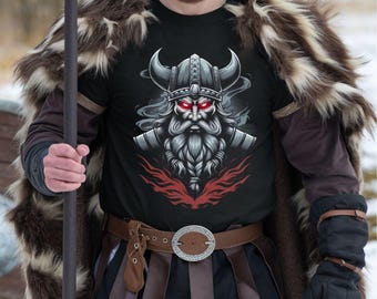 Camiseta vikinga para hombre, martillo de Thor, Valhalla, camiseta unisex, camiseta de mitología nórdica, ropa pagana, camiseta escandinava, camiseta de guerrero, camiseta vikinga