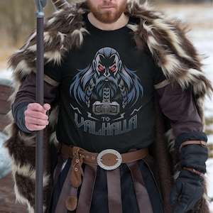 Viking Men shirt, Thors Hammer, Valhalla, Unisex T-Shirt, Norse Mythology Tee, Pagan Apparel, Scandinavian Top, Warrior Shirt,Viking T-shirt