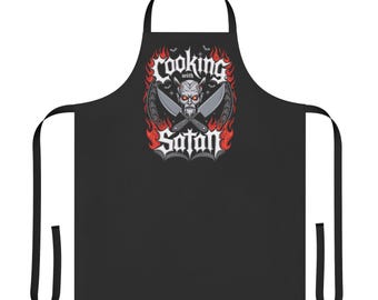 Witchy Goth schort, donkere Academia schort, zwarte schort, gotische keuken, gotisch cadeau voor haar, dames keukenschort, donkere esthetische gotische schort.