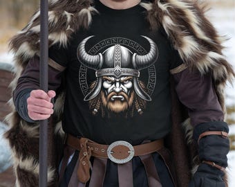 Camiseta vikinga para hombre, martillo de Thor, Valhalla, camiseta unisex, camiseta de mitología nórdica, ropa pagana, camiseta escandinava, camiseta de guerrero, camiseta vikinga